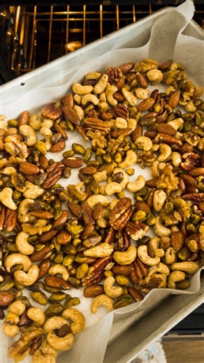  Roasted Maple Mixrd Nuts  : There’s a recipe but I believe in measuring with your heart for this. Grab the raw, unsalted version of your favorite nuts. Throw them in a bowl Add some melted butter A little maple syrup Sprinkle some cinnamon (Add cayenne pepper for sweet heat) And a little rosemary : Roast at 350 for roughly 20-30 minutes. Cool and serve! #charcuterie #boardsbybrianna #cheeseboard #cheese #murfreesboro #fallrecipes | Boards by Brianna | Facebook