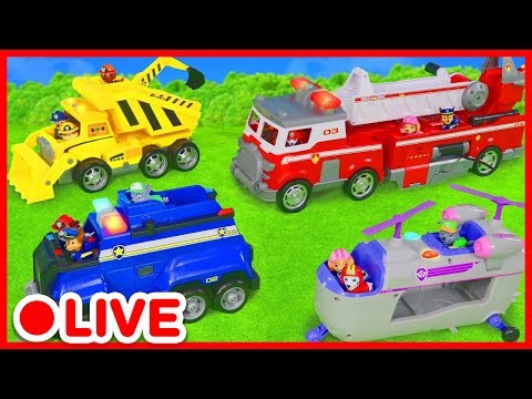 Let's play with Toys : Paw Patrol on BIG Rescue Mission! 🚒 Construction Vehicles for Kids | Kidibli