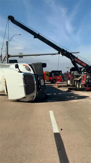 When the big rigs go down, we show up. Safely uprighting a semi-truck with the right equipment and the right team. #ReinventingTheStandard | All American Towing & Recovery