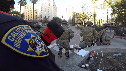 Cal Guard security forces at California Capitol