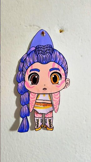 DIY paper doll puppet rumi TUTORIAL! ✂️🎨