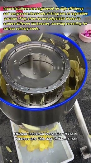 Efficient Industrial Processing Of Fresh Potatoes Into Thin And Uniform Slices