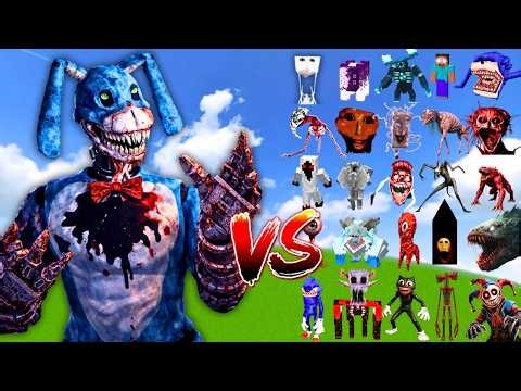 BON THE RABBIT vs ALL MINECRAFT BOSSES | Minecraft Mob Battle