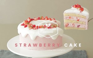 【搬运】草莓蛋糕 Strawberry cake Recipe - Cooking tree Cooking ASMR