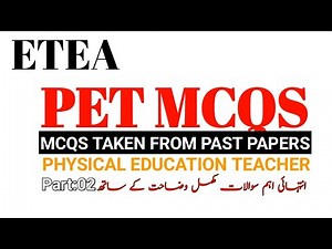 Physical Education Teacher MCQS : PET MCQs NEw Series with Answers :#eteatestpreparation Part:02