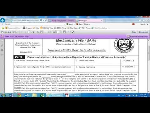 How to File the FBAR Yourself