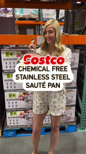 Uncoated Stainless Steel Sauté Pan at Costco