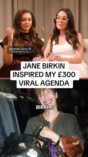 How Jane Birkin inspired @Isobel Lorna’s £300 viral agenda… Full episode on YouTube, search HOT SMART RICH ISOBEL LORNA