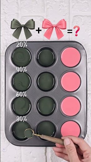 Dark Sage & Pink Blend Palette | 4 Beautiful Color Mixes Inspired by Nature #colorpalette #colormix