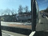 Truck driver films aftermaths of two-lorry crash on the M25