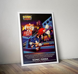 Sonic Mania Poster | Sonic Prints | Gaming Posters | 4 Colors | Video Game Posters | Wall Decor Posters | Large Poster Prints | Gaming Gifts - Etsy