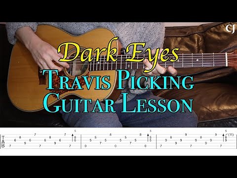 Dark Eyes (Очи чёрные) - Chet Atkins (With Tab) | Watch & Learn Travis Picking Guitar Lesson