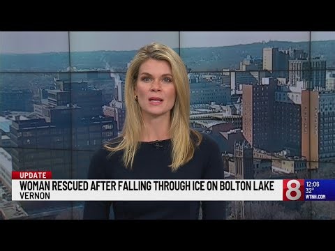 Woman taken by LIFE STAR after falling through ice in Vernon