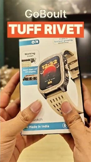 GoBoult Tuff Rivet Smartwatch Hands-On Review ⏱️ Under 60 seconds! #shorts