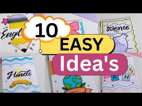 10 Super Easy Front Page Decoration Ideas for School Projects | Simple & Attractive Designs