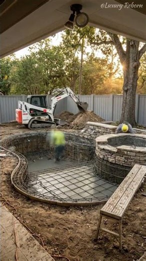 Luxury Backyard Pool Transformation Timelapse #interiordesign