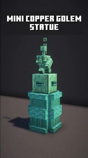 This MINI Oxidized Copper Golem Statue is TOO COOL in Minecraft! 🟩