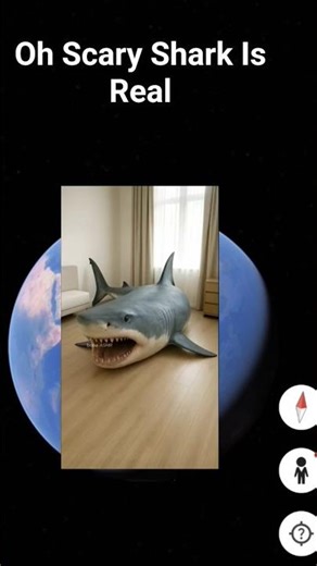🧐🤯Oh Scary Shark Is Real on google map🗺️#shorts #trending #maps #scary #datadefender4u