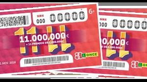 El gran sorteo 11 del 11 de la ONCE del domingo 11 de noviembre ha sido para estos números