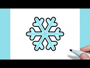 How to draw a SNOWFLAKE easy | Drawing Christmas Snowflake step by step