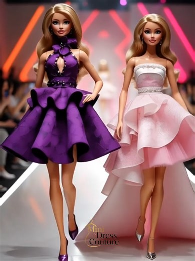 runway fashion week by minidresscouture#DressMaking #HandmadeFashion #SewingTikTok #MiniatureFashion #DollFashion