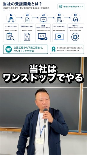 【就活生必見】他社と何が違う？受託開発の強みを40秒で解説！ #shorts