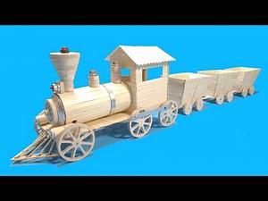 I Built a Working Toy Train (Locomotive + Wagons) | DIY Popsicle Sticks & Pepsi Can Project
