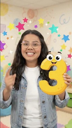Let’s learn the number 3 #mathematics #counting #numbers #numbersystem #kidslearning #viral