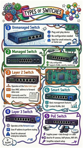 🚀 Types of Switches #Shorts"