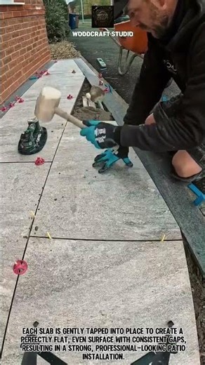 Perfect Patio Tile Installation! #Construction #Paving #DIY