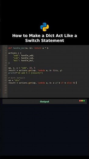 How to Make a Dict Act Like a Switch Statement #switch