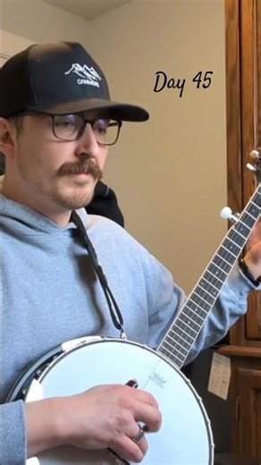 Day 45 Learning Banjo | Metronome Challenge. Slowing video down. #banjo #bluegrass #shorts