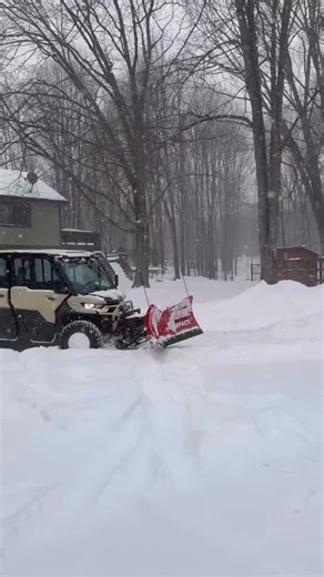 Filmed yesterday… little update on how the new plow is working so far! #plow #snowplow #outdoorswiththemorgans | Outdoors With The Morgans