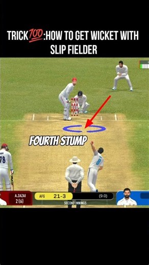 Real cricket 24 Wicket Trick | Slip Fielding Wicket Trick #shorts