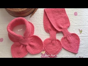 Easy Keyhole Scarf Knitting Design Full Tutorial Step By Step || How To Knit Muffler || बुनाई