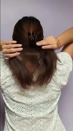 very easy halfup claw clip hair tutorial💗✨ | Best claw clip for long , Medium to Thick hair #shorts