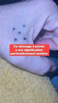 This dot tattoo has a particularly dark meaning
