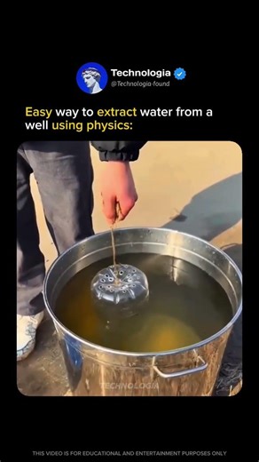 Genius way of extracting water with physics…👩‍🔬