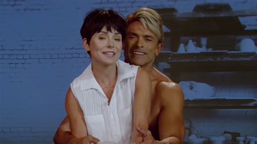 Live’s Mark Consuelos shows off muscles as he goes shirtless for Ghost parody