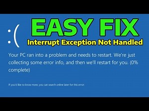 How To Fix Interrupt Exception Not Handled Error in Windows