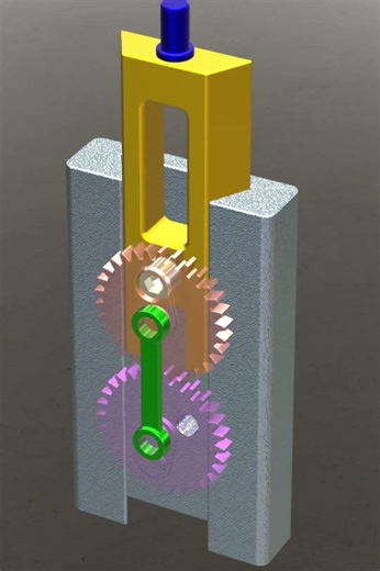Gear-Driven Linear Motion Mechanism ⚙️ #shorts