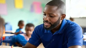 An engaging health education lesson with a teacher using visual aids and interactive activities for young students. Stock Video