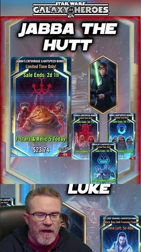 Jabba the Hutt Lightspeed Bundle Combo! #swgoh