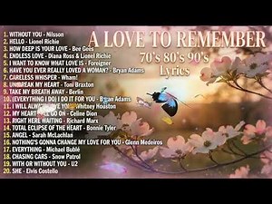 Timeless Love Songs Playlist 💖 Greatest Hits 70s 80s 90s 🌹 Relaxing Romantic Ballads For You 💕