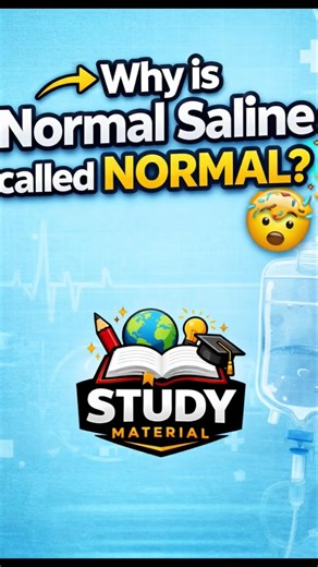 “Why Normal Saline is Called NORMAL? 💉 (Shocking Reason!) #shorts”