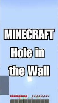 MINECRAFT HOLE IN A WALL #minecraft #minigames