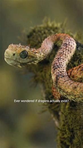 Real Life Dragon Found in Africa? | Spiny Bush Viper Snake | Atheris hispida