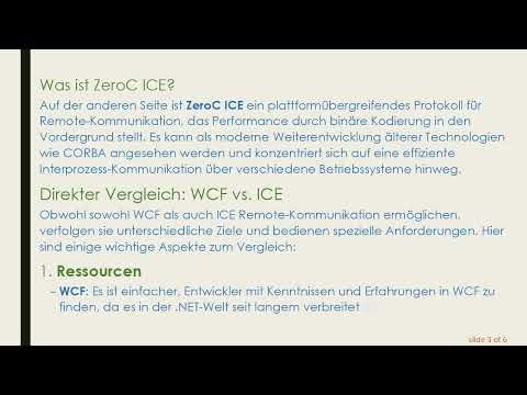 Vergleich von WCF und ZeroC ICE: Welche Lösung ist die Richtige für Ihre Anwendung?