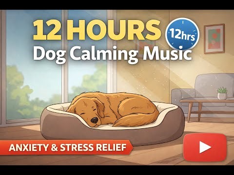 Ad Free Dog Calming Music for Anxiety Relief | 12 Hours of Relaxing Sounds