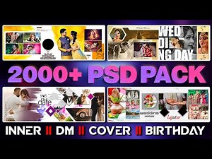 2000+ New PSD Bundle Pack !! 2023 Year PSD Templates !! Auto Album Maker Software